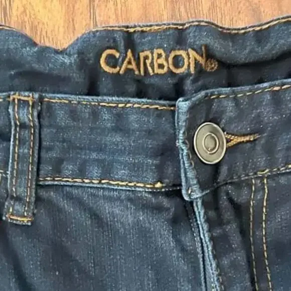 Carbon Jeans Men 30x30 Slim Straight Freedom Flex Distressed Dark Denim Pants - Picture 3 of 4